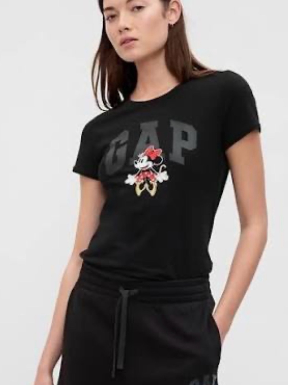 GAP Black Minnie Mouse SS Logo Tee - size XXL